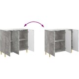  Strani šal Betonsko siva 89 x 34,5 x 80 cm Inženirski les, (5000217429) | Shoptok.si
