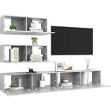  4-dijelni set TV ormarića siva boja betona konstruirano drvo | shoptok.hr