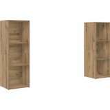 vidaXL Komplet TV omaric 2 pcs Obrtniški hrast 107 x 35 x 37 cm | Shoptok.si