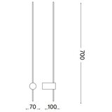 Ideal Lux led zidna svetiljka essence LED/12W/230V 4000K 70 cm cri 90 crna | Eponuda.com