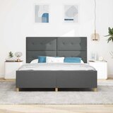  Krevetna konstrukcija Tamno siva 180 x 200 cm tkanina | shoptok.hr