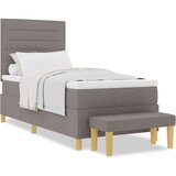  Krevet na podlozi s madracem i klupom taupe 90x190 cm tkanina | shoptok.hr