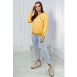 Kesi Printed Mustard Sweatshirt Cijene