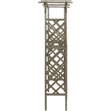  Pergola s vratima 116 x 40 x 204 cm siva od masivne jelovine | shoptok.hr