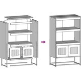 vidaXL Highboard Olive Green 68x39x123 cm Jeklo | Shoptok.si