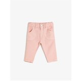Koton Baby Girl Ecru Girl Ecru Normal Waist Pocketed Trousers | shoptok.hr