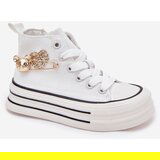 Boto Children's High Sneakers With Golden Decoration White Elvena | ePonuda.com