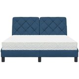  Postelja z vzmetnico modra 140x200 cm blago, (21829280) | Shoptok.si