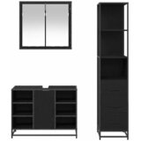  Set namještaja za kupaonicu 3 kom. Crni hrast 80 x 33 x 60 cm | shoptok.hr