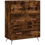 vidaXL Predalnik dimljen hrast 69,5x34x90 cm inženirski les | Shoptok.si