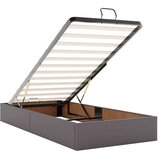 vidaXL Otomanski posteljni okvir z vzmetnico siv 80x200 cm um. usnje, (21610174) | Shoptok.si