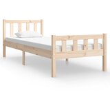 The Living Store Posteljni okvir trden les 75x190 cm - Posteljni Okvir, (21523298) | Shoptok.si