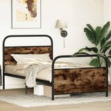  Okvir kreveta bez madraca dimljena boja hrasta 90x190 cm drveni | shoptok.hr