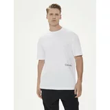 Calvin Klein Majica Off Placement K10K113102 Bela Regular Fit