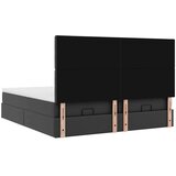 vidaXL Otomanski posteljni okvir z vzmetnicami črn 180x200cm um. usnje | Shoptok.si