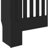 vidaXL Pokrov radiatorja 2 pcs Črna 78x19x81.5cm Konstruiran les | Shoptok.si