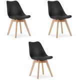  Set od 3 crne stolice MARK | shoptok.hr