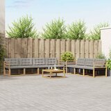  Set vanjskih sofa 8 kom. Bijela i svjetlosiva | Shoptok.si