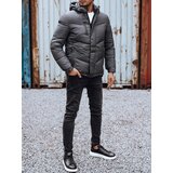 DStreet Kurtka męska zimowa z odpinanym kapturem szara | Shoptok.si