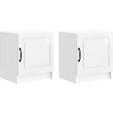  Noćni ormar 2 pcs Bijela visokog sjaja 43 x 34,5 x 47 cm | shoptok.hr