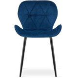 Mango stolica - tamnoplavi baršun / crne noge x 3 | shoptok.hr