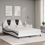  Okvir kreveta s uzglavljem bijelo-crni 140x200 cm umjetna koža | shoptok.hr