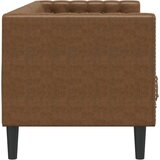  Fotelja Chesterfield 3-sjed smeđa umjetna antilop koža | shoptok.hr