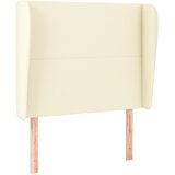  Uzglavlje s ušima krem 103x23x118/128 cm od umjetne kože | shoptok.hr
