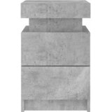  Noćni ormarić s LED svjetlima siva boja betona 35x39x55 cm | shoptok.hr
