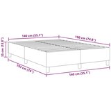  Okvir kreveta s uzglavljem Plava 140x200 cm od korduroja | shoptok.hr