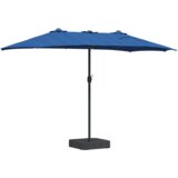  Vrtni dežnik Azur modra 385 x 209 x 244 cm Poliester, (5000160792) | Shoptok.si