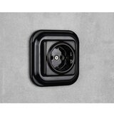  Elhard - Keramička retro kućna utičnica sa ramom SCHUKO 230V crna | Eponuda.com