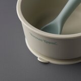 Tommee Tippee EasiStick™ Silicone Bowl & Spoon silikonska posoda s priseskom 4m+ Green 1 kos | Shoptok.si