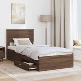  Okvir za krevet Smeđi hrast i srebrna 75 x 190 cm | shoptok.hr