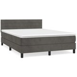  Box spring posteljni z vzmetnico temno siv 140x190 cm žamet, (20791589) | Shoptok.si