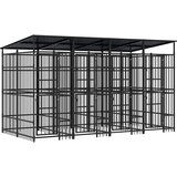  kavez za pse s krovom čelični 7,37 m² | Eponuda.com