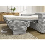Bobochic Paris Svetlo siva sedežna garnitura za spanje/raztegljiva iz rebrastega žameta 240 cm Hugo – | Shoptok.si