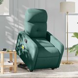  Masažni naslonjač na podizanje od tkanine tamnozeleni | shoptok.hr
