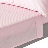 HOMESCAPES roza egiptovski bombaž saten stripe flat sheet 330 thread count, 178x255 cm, (20750617) | Shoptok.si