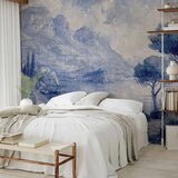  Foto tapeta - Blue Bay - Italian landscape of Lake Como painted with blue ink 400x280 Premium | shoptok.hr