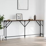 vidaXL Konzolna mizica rjav hrast 180x23x75 cm inženirski les Cene