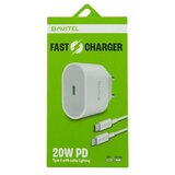 BAVIN Bavitel punjač 20W PD Type C +kabl Type C/ Lightning bela ( 92015 ) Cene