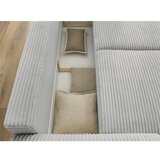 Bobochic Paris Svetlo siva raztegljiva sedežna garnitura iz rebrastega žameta 257 cm Lucien – | Shoptok.si