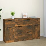  3-dijelni set komoda boja dimljenog hrasta konstruirano drvo | shoptok.hr
