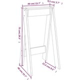  Stolci 2 kom crni 40 x 40 x 75 cm od masivne borovine | shoptok.hr