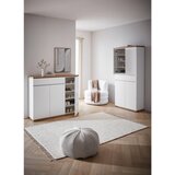 XORA omara za čevlje bela, hrast artisan | Shoptok.si