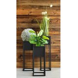 Furnova H&S Collection Korito za rože na kovinskem podstavku črno 50 cm, (21920140) | Shoptok.si