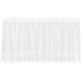 vidaXL Čipkasta Zavesa z zavesami Cvetlični Bela 80 x 300 cm Poliester, (5000149122) | Shoptok.si