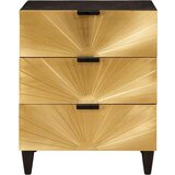 vidaXL Nočna omarica s predalom Črna in zlata 50 x 33 x 60 cm | Shoptok.si