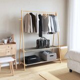  Stalak za odjeću s policama 132x45,5x150,5 cm od bambusa | shoptok.hr